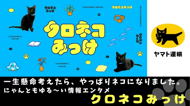 一生懸命考えたら、やっぱりネコになりました。にゃんともゆる〜い情報エンタメ「クロネコみっけ」